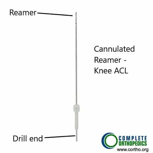 Instruments used to drill the tunnel in ACL reconstruction.